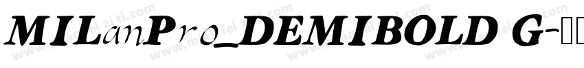 MILanPro_DEMIBOLD G字体转换